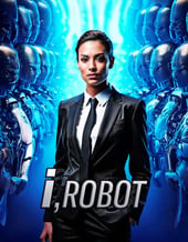 NL_Plakat-iRobot_Firefly-filmplakat-zu-KI-und-Personalarbeit---Wo-stehen-wir-in-fünf-Jahren--Eine-Frau-im-Anzug-und-K-1